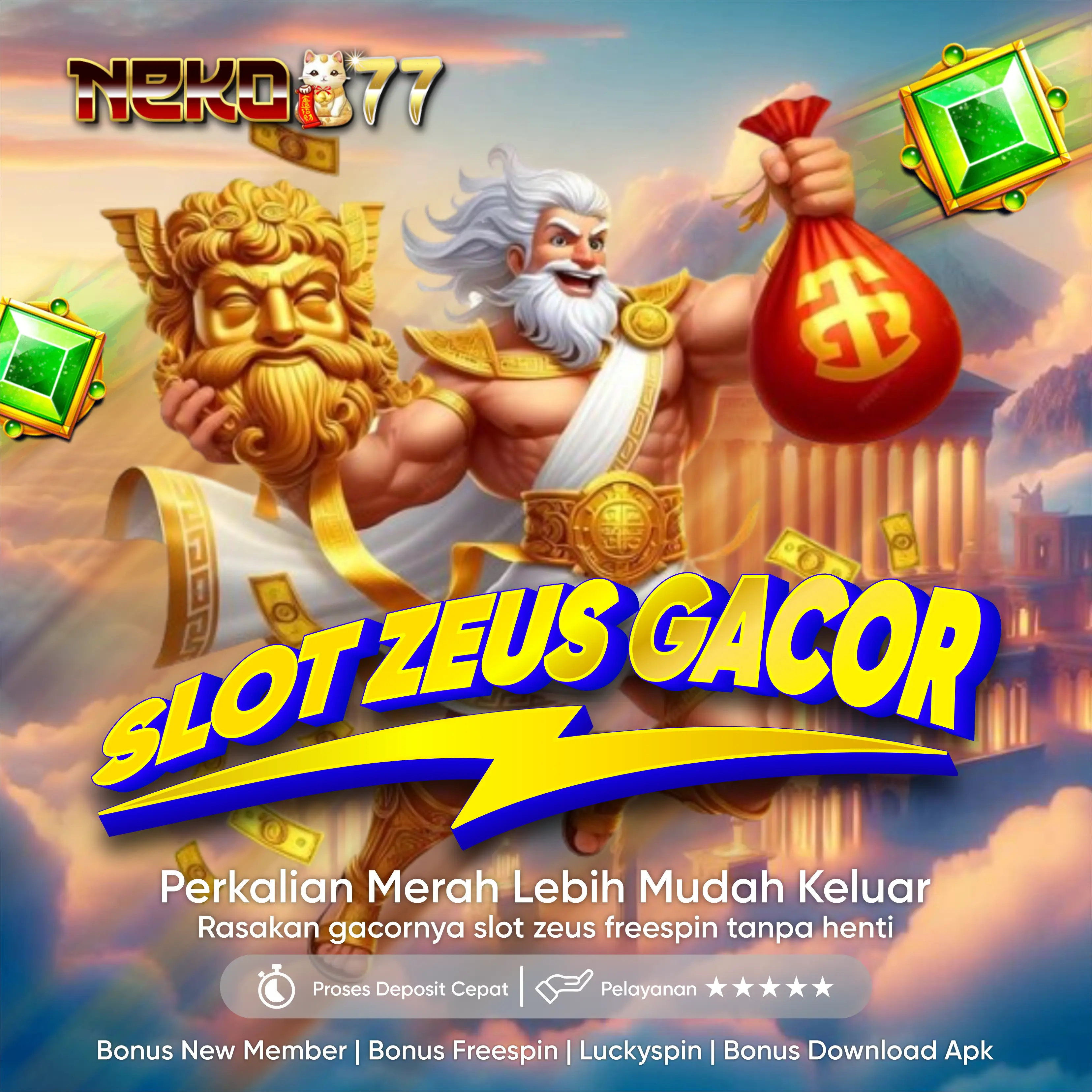 NEKO77: Link Situs Kakek Zeus Slot Gacor Maxwin Trending Hari Ini!